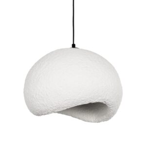 GLOBOSTAR® STONE 204-0176 Μοντέρνο Κρεμαστό Φωτιστικό Οροφής με Ντουί 1 x E27 AC 220-240V IP20 - Λευκό - Μ31.5 x Π35 x Υ26cm