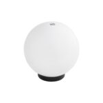 GLOBOSTAR® AGROS 61594 Φωτιστικό Κήπου με Ντουί 1 x E27 AC 220-240V Αδιάβροχο IP65 - Λευκό & Μάυρο - Μ20 x Π20 x Υ22cm