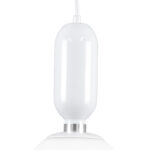 GloboStar® MAVERICK 00944 Μοντέρνο Κρεμαστό Φωτιστικό Μπάλα Μονόφωτο 1 x E27 IP20 Λευκό Μέταλλο με Λευκό Γυαλί - Μ15 x Π15 x Υ33cm - Image 6