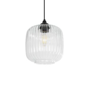 GLOBOSTAR® MELONI 206-0013 Μοντέρνο Κρεμαστό Φωτιστικό Οροφής με Ντουί 1 x E27 AC 220-240V IP20 - Διάφανο - Μ20 x Π20 x Υ24cm