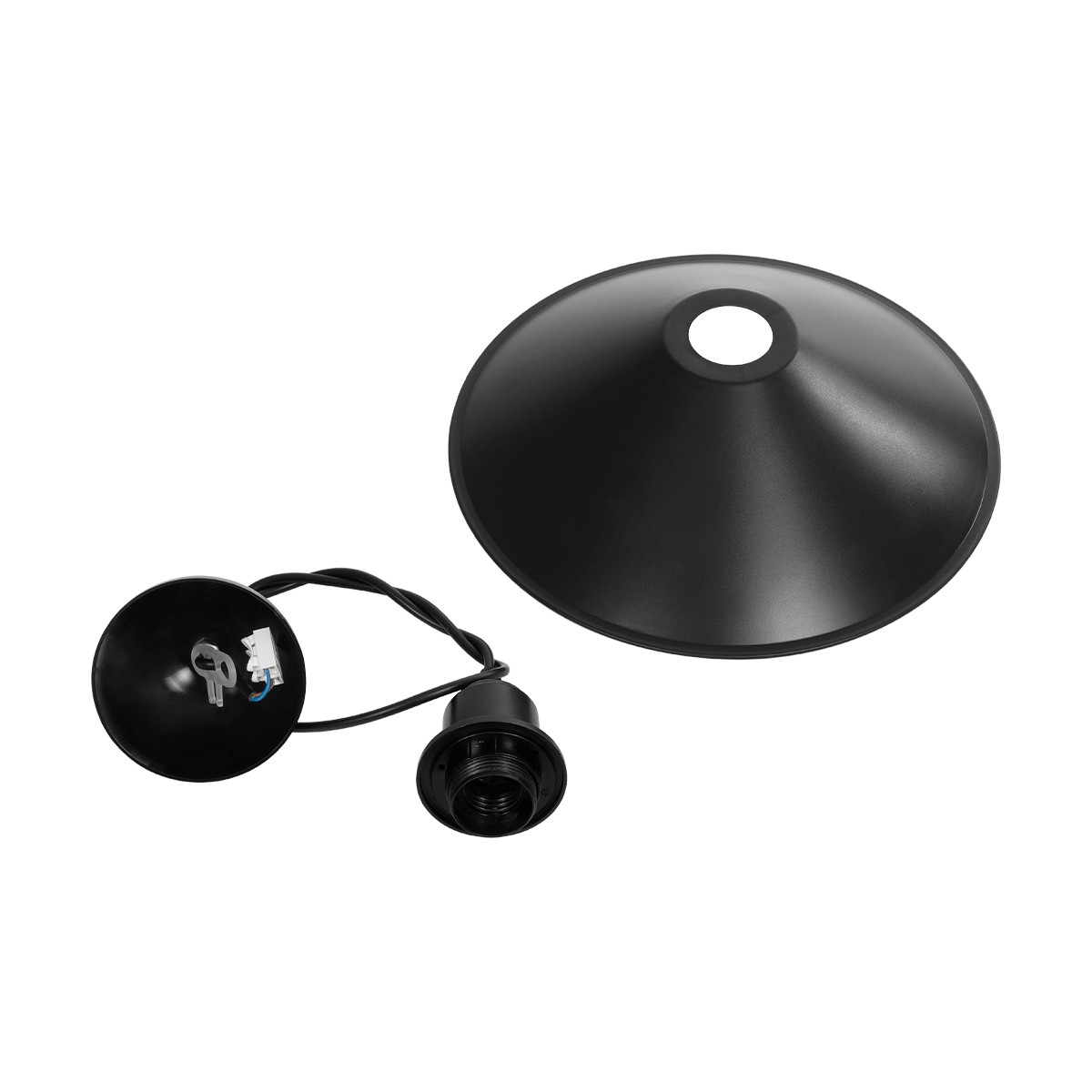 GloboStar® FERRO 203-0084 Μοντέρνο Κρεμαστό Φωτιστικό Καμπάνα Μονόφωτο 1 x E27 IP20 Μαύρο Πλαστικό - Μ30 x Π30 x Υ90cm - Image 9