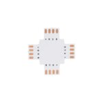 GloboStar® 70709 Connector + Σταυρός για RGB Ταινίες LED 7.2 & 14.4 Watt - Μ3 x Π3 x Υ0.1cm