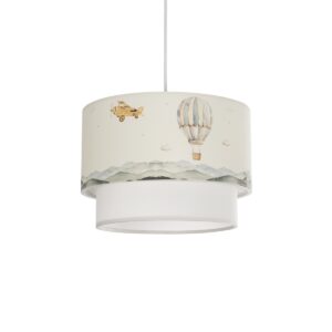 GloboStar® BALLON 204-0121 Παιδικό Κρεμαστό Φωτιστικό Φιγούρα Μονόφωτο 1 x E27 IP20 Πολύχρωμο Ύφασμα - Μ30 x Π30 x Υ70cm