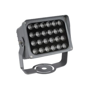 GLOBOSTAR® FLOODXENA 90131 Προβολέας Σποτ Wall Washer LED 24W 2040lm 10° AC 220-240V Αδιάβροχο IP65 Μπλε - Bridgelux SMD Chip - Γκρι Ανθρακί - Μ18 x Π12 x Υ18cm - 3 Χρόνια Εγγύηση