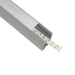 GLOBOSTAR® ALP-LINEAR LUMILINE 61765-3M Επιφανειακό / Κρεμαστό Προφίλ Αλουμινίου με Λευκό Γαλακτερό Πατητό Κάλυμμα για Ταινίες LED IP20 - Γκρι Ανθρακί Ματ - Μ300 x Π3.5 x Υ7cm