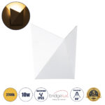 GloboStar® STEALTH 60518 Φωτιστικό Τοίχου - Απλίκα Αρχιτεκτονικού Φωτισμού Εσωτερικού/Εξωτερικού Χώρου Up or Down LED 10W 1000lm 60° AC220-240V Αδιάβροχο IP65 - Σώμα Αλουμινίου & Tempered Glass - Μ17 x Π17 x Υ7.5cm - Θερμό Λευκό 2700K - Λευκό - Bridgelux Chip - 5 Years Warranty