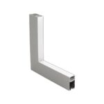 GLOBOSTAR® ALP-CORNER-IN90 LUMILINE 61771 Επιφανειακό / Κρεμαστό Προφίλ Αλουμινίου Γωνία με Λευκό Γαλακτερό Πατητό Κάλυμμα για Ταινίες LED IP20 - Γκρι Ανθρακί Ματ - Μ30 x Π3.5 x Υ7cm