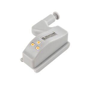 GloboStar® CLOSET 79641 Φωτιστικό Ντουλάπας LED για Μεντεσέ με Διακόπτη On/Off Κουμπωτό με Μπαταρία(Δεν συμπεριλαμβάνεται) - Θερμό Λευκό 2700K - Μ7 x Π4 x Υ2.5cm