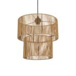 GLOBOSTAR® ROXXI 205-0019 Boho Κρεμαστό Φωτιστικό Οροφής με Ντουί 1 x E27 AC 220-240V IP20 - Μπεζ - M35 x Π35 x Υ37cm