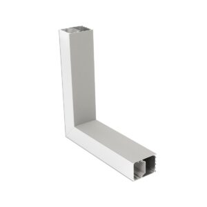 GLOBOSTAR® ALP-CORNER-SIDE90 BRIGHTRAIL 61779 Επιφανειακό / Κρεμαστό Προφίλ Αλουμινίου Γωνία με Λευκό Γαλακτερό Πατητό Κάλυμμα για Ταινίες LED IP20 - Γκρι Ανθρακί Ματ - Μ30 x Π5 x Υ7.5cm