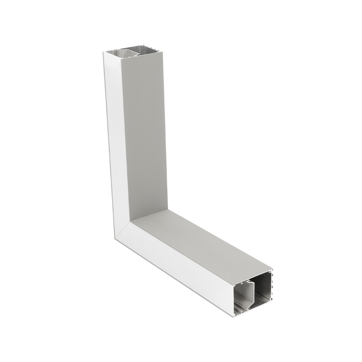 GLOBOSTAR® ALP-CORNER-SIDE90 BRIGHTRAIL 61779 Επιφανειακό / Κρεμαστό Προφίλ Αλουμινίου Γωνία με Λευκό Γαλακτερό Πατητό Κάλυμμα για Ταινίες LED IP20 - Γκρι Ανθρακί Ματ - Μ30 x Π5 x Υ7.5cm