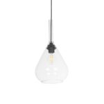 GLOBOSTAR® BALU 206-0043 Μοντέρνο Κρεμαστό Φωτιστικό Οροφής με Ντουί 1 x E27 AC 220-240V IP20 - Διάφανο - Μ20 x Π20 x Υ42cm