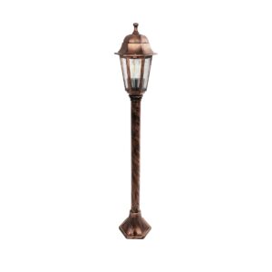 GloboStar® VITRO 203-0197 Vintage Επιδαπέδιο Φωτιστικό Φαναράκι Μονόφωτο 1 x E27 IP44 Χάλκινο Πλαστικό Σώμα - Μ16 x Π16 x Υ100cm