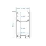 GLOBOSTAR® ALP-LINEAR LUMILINE 61764-3M Επιφανειακό / Κρεμαστό Προφίλ Αλουμινίου με Λευκό Γαλακτερό Πατητό Κάλυμμα για Ταινίες LED IP20 - Μαύρο Ματ - Μ300 x Π3.5 x Υ7cm - Image 11