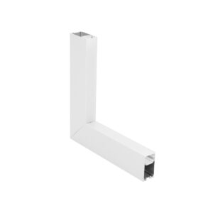 GLOBOSTAR® ALP-CORNER-IN90 LUMILINE 61769 Επιφανειακό / Κρεμαστό Προφίλ Αλουμινίου Γωνία με Λευκό Γαλακτερό Πατητό Κάλυμμα για Ταινίες LED IP20 - Λευκό Ματ - Μ30 x Π3.5 x Υ7cm