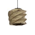 GLOBOSTAR® HUSLE 205-0045 Boho Κρεμαστό Φωτιστικό Οροφής με Ντουί 1 x E27 AC 220-240V IP20 - Μπεζ - M30 x Π30 x Υ28cm