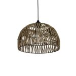 GLOBOSTAR® ARANCIA 205-0047 Boho Κρεμαστό Φωτιστικό Οροφής με Ντουί 1 x E27 AC 220-240V IP20 - Μπεζ - M35 x Π35 x Υ26cm