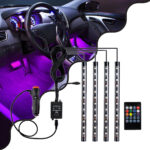 GloboStar® 81842 Car Underglow LED Tube Kit - Κρυφός Φωτισμός Αυτοκινήτου DC 12V 20W με Χειριστήριο Αδιάβροχο IP68 Πολύχρωμο RGB