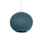 GLOBOSTAR® SOLEI 205-0012 Boho Κρεμαστό Φωτιστικό Οροφής με Ντουί 1 x E27 AC 220-240V IP20 - Τιρκουάζ - M20 x Π20 x Υ25cm