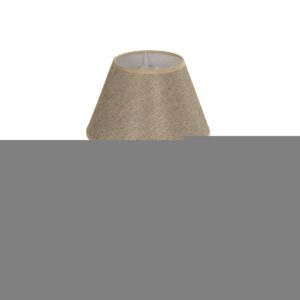 GloboStar® LARA 204-0073 Μοντέρνο Eπιτραπέζιο Φωτιστικό Μονόφωτο 1 x E27 IP20 Μαύρο Μέταλλο με Μπεζ Ύφασμα - Μ22 x Π22 x Υ36cm