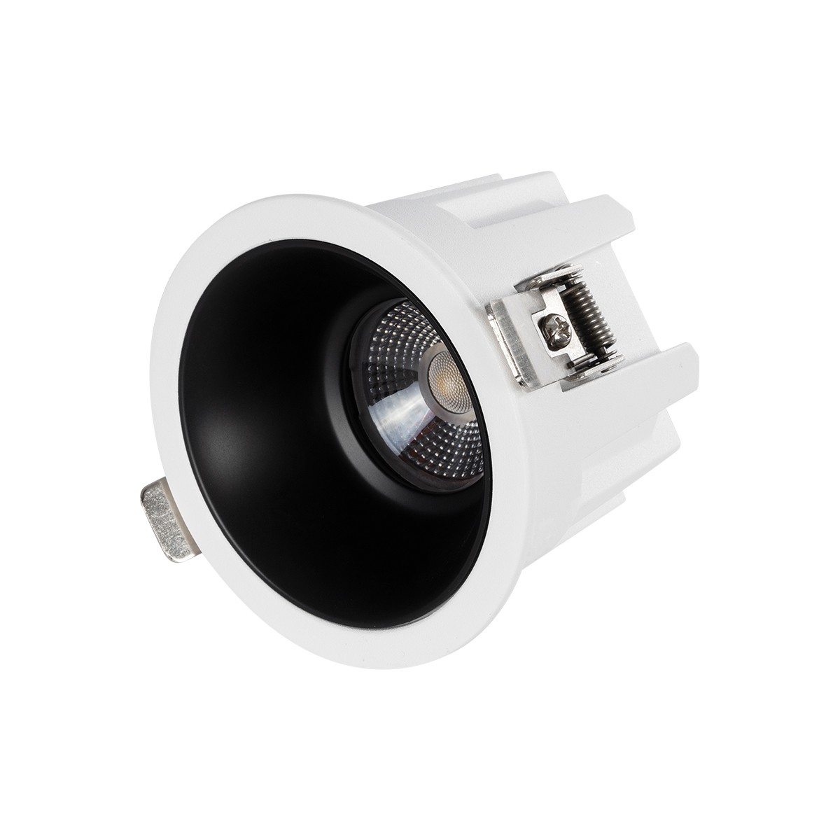 GLOBOSTAR® DUSTY 60340 Χωνευτό Downlight Σποτ LED 12W 1380lm 45° AC 220-240V Αδιάβροχο IP65 Φυσικό Λευκό 4500K - Bridgelux COB Chip & TÜV SÜD Driver - Λευκό & Μαύρο Ματ - Μ8 x Π8 x Υ7.5cm / Q7.5cm - 5 Χρόνια Εγγύηση