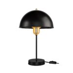 GLOBOSTAR® GAZETA 203-0298 Μοντέρνο Επιτραπέζιο Φωτιστικό Πορτατίφ με Ντουί 1 x E27 AC 220-240V IP20 - Μαύρο & Χρυσό - Μ25 x Π25 x Υ39cm
