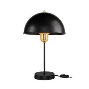 GLOBOSTAR® GAZETA 203-0298 Μοντέρνο Επιτραπέζιο Φωτιστικό Πορτατίφ με Ντουί 1 x E27 AC 220-240V IP20 - Μαύρο & Χρυσό - Μ25 x Π25 x Υ39cm