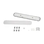 GLOBOSTAR® EMERGANO 60179 60cm Γραμμικό Βιομηχανικό Φωτιστικό Tri-Proof Τεχνολογίας Emergency με Ενσωματωμένη Μπαταρία Li-Ion 3.7V 2600mAH & Αυτονομία 3 Ώρες LED 24W 2880lm 120° AC 220-240V Αδιάβροχο IP65 Γκρι Σώμα με Γαλακτερό Κάλυμα Πλαστικό PC - Ψυχρό Λευκό 6000K - LUMILEDs SMD Chip & TÜV SÜD Driver - Μ60 x Π10.5 x Υ8cm - 5 Χρόνια Εγγύση - Image 8