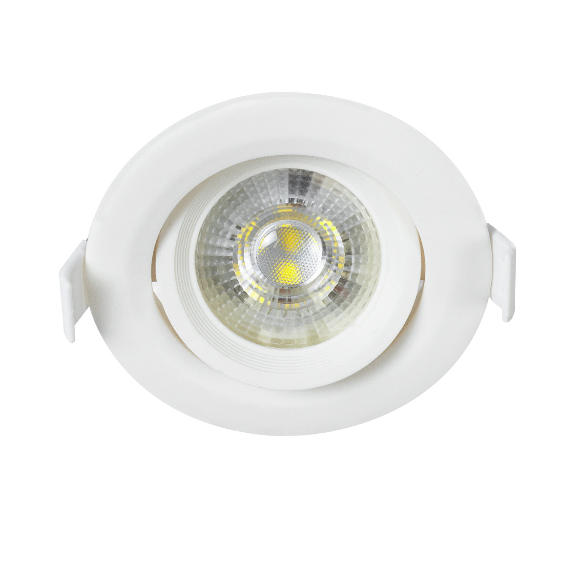 GloboStar® DE VALERA 60182 Χωνευτό LED Κινούμενο Spot Downlight 5W 500lm 60° AC 220-240V IP44 Φ9cm x Υ4cm - Στρόγγυλο - Λευκό - Ψυχρό Λευκό 6000K - Bridgelux Chip - TÜV Certified Driver - 5 Χρόνια Εγγύηση