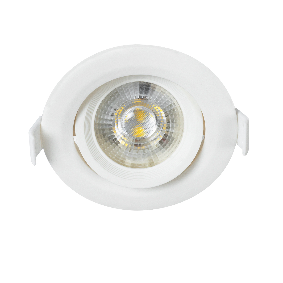 GloboStar® DE VALERA 60183 Χωνευτό LED Κινούμενο Spot Downlight 5W 485lm 60° AC 220-240V IP44 Φ9cm x Υ4cm - Στρόγγυλο - Λευκό - Φυσικό Λευκό 4500K - Bridgelux Chip - TÜV Certified Driver - 5 Χρόνια Εγγύηση