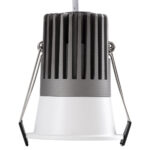 GloboStar® MICRO-B 60240 Χωνευτό LED Spot Downlight TrimLess Φ6cm 7W 910lm 38° AC 220-240V IP20 Φ6 x Υ7.8cm - Στρόγγυλο - Λευκό με Μαύρο Κάτοπτρο - Φυσικό Λευκό 4500K - Bridgelux COB - 5 Years Warranty - Image 4