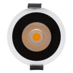 GloboStar® MICRO-B 60241 Χωνευτό LED Spot Downlight TrimLess Φ6cm 7W 875lm 38° AC 220-240V IP20 Φ6 x Υ7.8cm - Στρόγγυλο - Λευκό με Μαύρο Κάτοπτρο - Θερμό Λευκό 2700K - Bridgelux COB - 5 Years Warranty - Image 5