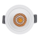GloboStar® PLUTO-S 60248 Χωνευτό LED Spot Downlight TrimLess Φ6.4cm 7W 910lm 38° AC 220-240V IP20 Φ6.4 x Υ4.9cm - Στρόγγυλο - Λευκό & Anti-Glare HoneyComb - Φυσικό Λευκό 4500K - Bridgelux COB - 5 Years Warranty - Image 5