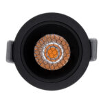 GloboStar® PLUTO-S 60251 Χωνευτό LED Spot Downlight TrimLess Φ6.4cm 7W 875lm 38° AC 220-240V IP20 Φ6.4 x Υ4.9cm - Στρόγγυλο - Μαύρο & Anti-Glare HoneyComb - Θερμό Λευκό 2700K - Bridgelux COB - 5 Years Warranty - Image 5