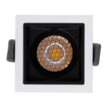 GloboStar® PLUTO-S 60264 Χωνευτό LED Spot Downlight TrimLess Μ6.4xΠ6.4cm 7W 910lm 38° AC 220-240V IP20 Μ6.4 x Π6.4 x Υ4.9cm - Τετράγωνο - Λευκό με Μαύρο Κάτοπτρο & Anti-Glare HoneyComb - Φυσικό Λευκό 4500K - Bridgelux COB - 5 Years Warranty - Image 5