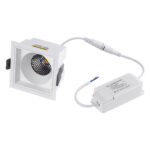 GloboStar® PLUTO-M 60272 Χωνευτό LED Spot Downlight TrimLess Μ8.4xΠ8.4cm 10W 1300lm 38° AC 220-240V IP20 Μ8.4 x Π8.4 x Υ5.9cm - Τετράγωνο - Λευκό & Anti-Glare HoneyComb - Φυσικό Λευκό 4500K - Bridgelux COB - 5 Years Warranty - Image 6