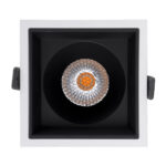 GloboStar® PLUTO-B 60277 Χωνευτό LED Spot Downlight TrimLess Μ10.4xΠ10.4cm 15W 1875lm 38° AC 220-240V IP20 Μ10.4 x Π10.4 x Υ6.5cm - Τετράγωνο - Λευκό με Μαύρο Κάτοπτρο & Anti-Glare HoneyComb - Θερμό Λευκό 2700K - Bridgelux COB - 5 Years Warranty - Image 5