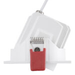 GloboStar® LEO-SQ 60289 Χωνευτό LED Spot Downlight TrimLess Μ8.5xΠ8.5cm 10W 1250lm 38° AC 220-240V IP20 Μ8.5 x Π8.5 x Υ6.6cm - Τετράγωνο - Κινούμενο - Λευκό με Μαύρο Κάτοπτρο & Anti-Glare HoneyComb - Θερμό Λευκό 2700K - Bridgelux COB - 5 Years Warranty - Image 6