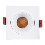 GloboStar® LEO-SQ 60290 Χωνευτό LED Spot Downlight TrimLess Μ8.5xΠ8.5cm 10W 1300lm 38° AC 220-240V IP20 Μ8.5 x Π8.5 x Υ6.6cm - Τετράγωνο - Κινούμενο - Λευκό & Anti-Glare HoneyComb - Φυσικό Λευκό 4500K - Bridgelux COB - 5 Years Warranty - Image 7