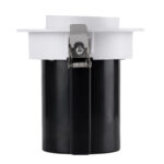 GloboStar® VIRGO-M 60307 Χωνευτό LED Spot Downlight TrimLess Φ11cm 12W 1500lm 36° AC 220-240V IP20 Φ11cm x Υ11.5cm - Στρόγγυλο - Λευκό με Μαύρο Κάτοπτρο - Θερμό Λευκό 2700K - Bridgelux COB - 5 Years Warranty - Image 4