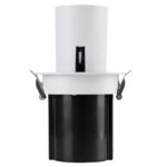 GloboStar® VIRGO-M 60307 Χωνευτό LED Spot Downlight TrimLess Φ11cm 12W 1500lm 36° AC 220-240V IP20 Φ11cm x Υ11.5cm - Στρόγγυλο - Λευκό με Μαύρο Κάτοπτρο - Θερμό Λευκό 2700K - Bridgelux COB - 5 Years Warranty - Image 9