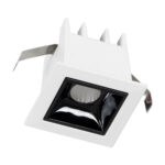 GloboStar® LUMINAR SUPERIOR 60314 Χωνευτό LED Spot Downlight TrimLess 2W 280lm 36° AC 220-240V IP20 Μ4.3 x Π4.3 x Υ4.5cm - Λευκό με Μαύρο Κάτοπτρο - Φυσικό Λευκό 4500K - Bridgelux High Lumen Chip Gen2 - TÜV Certified Driver - 5 Years Warranty - Image 2