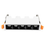 GloboStar® LUMINAR SUPERIOR 60319 Χωνευτό LED Spot Downlight TrimLess 10W 1350lm 36° AC 220-240V IP20 Μ14.8 x Π4.3 x Υ4.5cm - Λευκό με Μαύρο Κάτοπτρο - Θερμό Λευκό 2700K - Bridgelux High Lumen Chip Gen2 - TÜV Certified Driver - 5 Years Warranty - Image 3