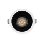 GLOBOSTAR® DUSTY 60340 Χωνευτό Downlight Σποτ LED 12W 1380lm 45° AC 220-240V Αδιάβροχο IP65 Φυσικό Λευκό 4500K - Bridgelux COB Chip & TÜV SÜD Driver - Λευκό & Μαύρο Ματ - Μ8 x Π8 x Υ7.5cm / Q7.5cm - 5 Χρόνια Εγγύηση - Image 2