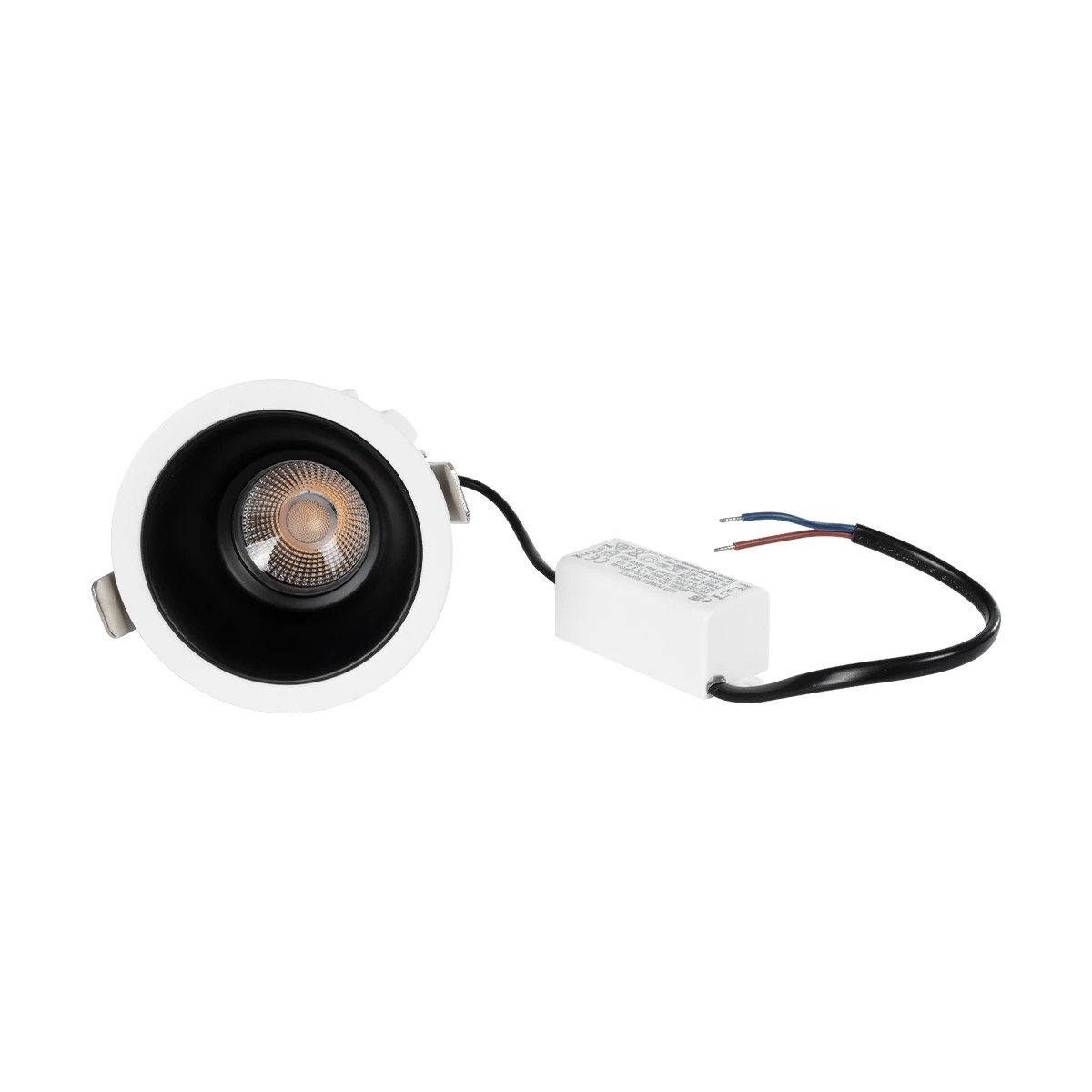 GLOBOSTAR® DUSTY 60341 Χωνευτό Downlight Σποτ LED 12W 1320lm 45° AC 220-240V Αδιάβροχο IP65 Θερμό Λευκό 2700K - Bridgelux COB Chip & TÜV SÜD Driver - Λευκό & Μαύρο Ματ - Μ8 x Π8 x Υ7.5cm / Q7.5cm - 5 Χρόνια Εγγύηση - Image 5