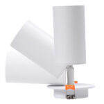 GloboStar® LEO 60351 Χωνευτό Κινούμενο Στρόγγυλο Φωτιστικό Σποτ Αλουμινίου με Ντουί GU10 AC 220-240V IP20 Φ6 x Υ17cm - Λευκό - 5 Years Warranty - Image 2