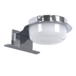 GloboStar® KIARA 60402 Μοντέρνο Φωτιστικό Τοίχου - Απλίκα Καθρέπτη Μπάνιου με 3 Τρόπους Τοποθέτησης LED 5W 560lm 120° AC 220-240V IP44 Μ10 x Π13 x Υ3cm - Φυσικό Λευκό 4500K - Χρώμιο Νίκελ - 3 Χρόνια Εγγύηση - Image 2