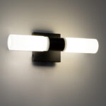 GloboStar® ANAIS 60408 Μοντέρνο Φωτιστικό Τοίχου - Απλίκα Καθρέπτη Μπάνιου - Πίνακα 2 x G9 270° AC 220-240V IP44 Μ34 x Π12 x Υ11cm - Μαύρο - 5 Χρόνια Εγγύηση - Image 8