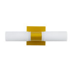 GloboStar® ANAIS 60409 Μοντέρνο Φωτιστικό Τοίχου - Απλίκα Καθρέπτη Μπάνιου - Πίνακα 2 x G9 270° AC 220-240V IP44 Μ34 x Π12 x Υ11cm - Χρυσό - 5 Χρόνια Εγγύηση - Image 4