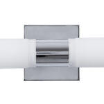 GloboStar® ANAIS 60410 Μοντέρνο Φωτιστικό Τοίχου - Απλίκα Καθρέπτη Μπάνιου - Πίνακα 2 x G9 270° AC 220-240V IP44 Μ34 x Π12 x Υ11cm - Χρώμιο Νίκελ - 5 Χρόνια Εγγύηση - Image 6